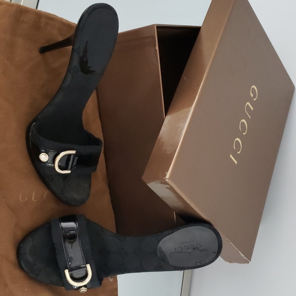 Gucci GG Canvas Heels Sandals - Picture 2 of 6
